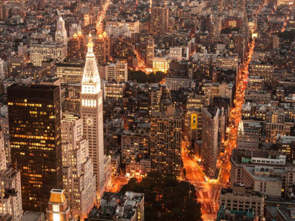 Picture of AERIAL VIEW OF MANHATTAN WITH FLATIRON BUILDING, NYC
