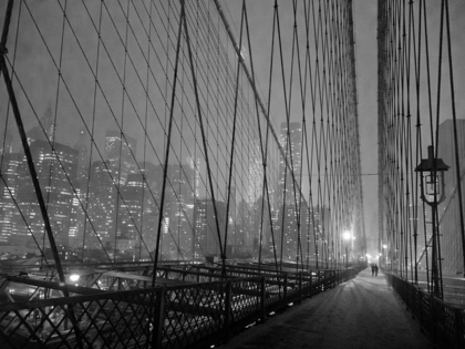 Picture of ON BROOKLYN BRIDGE BY NIGHT, NYC