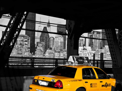 Picture of TAXI ON THE QUEENSBORO BRIDGE, NYC