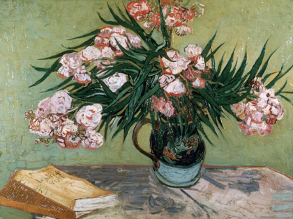 Picture of  VASE WITH OLEANDERS AND BOOKS