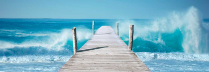 Picture of OCEAN WAVES ON A JETTY