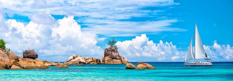 Picture of SAILBOAT AT LA DIGUE, SEYCHELLES