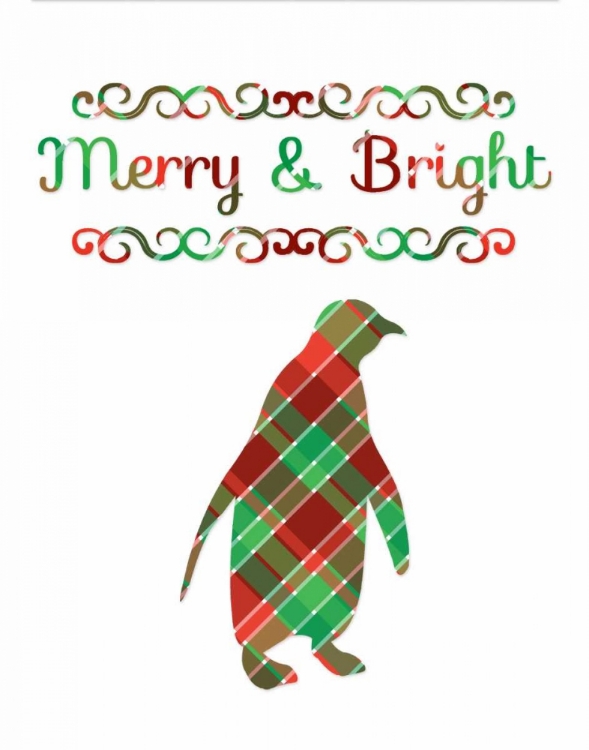 Picture of PLAID PENGUIN MERRY AND BRIGHT
