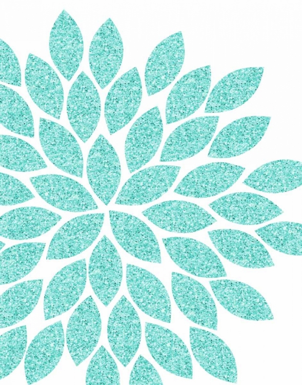 Somerset House Images. SILVER GLITTER FLOWER II