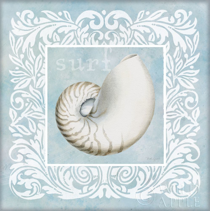 Picture of SANDY SHELLS BLUE ON BLUE NAUTILUS