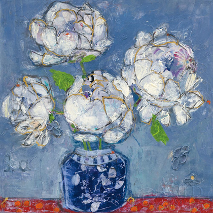 Picture of VASE OF PEONIES