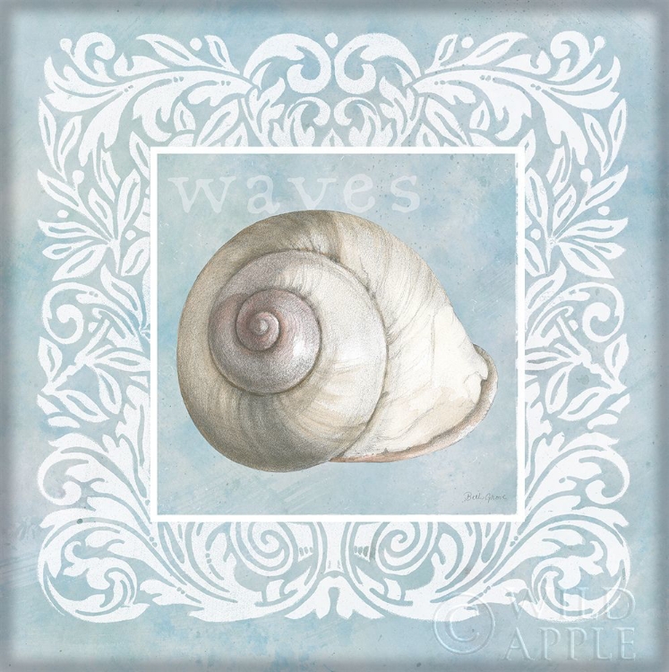 Picture of SANDY SHELLS BLUE ON BLUE SNAIL