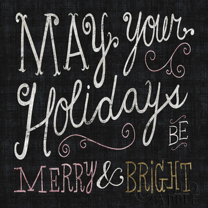 Picture of QUIRKY CHRISTMAS MERRY AND BRIGHT METALLIC