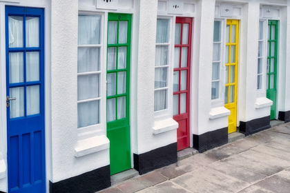 Picture of COLORFUL DOORS IN ST IVES. CORNWALL, ENGLAND.