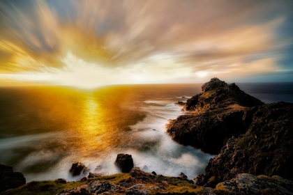 Picture of SUNSET OVER GURNARDS HEADQ. CORNWALL, ENGLAND