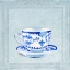 Picture of WATERCOLORED BLUE AND WHITE TEA CUP