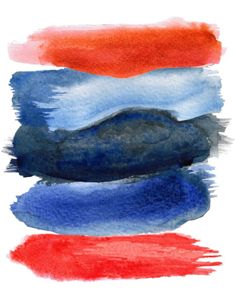 Picture of BRUSHSTROKE RED AND BLUE