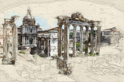 Picture of ITALIAN RUINS ARCHITECTURAL SKETCH