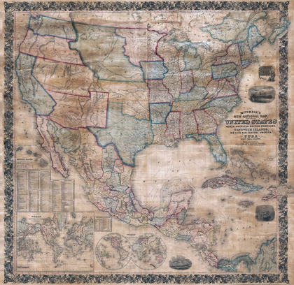 Picture of 1856 MITCHELL WALL MAP OF THE UNITED STATES