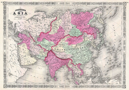Picture of 1867 JOHNSON MAP OF ASIA