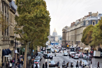 Picture of BUSY STREETS OF PARIS