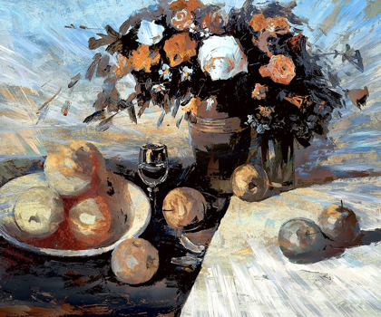 Picture of APPLES, FLOWERS AND WATER II