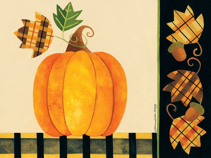 Picture of PUMPKIN, LEAVES AND ACORNS I