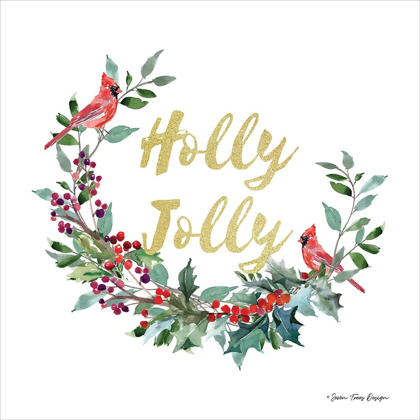 Picture of HOLLY JOLLY CARDINAL WREATH