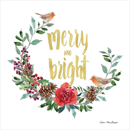 Picture of MERRY AND BRIGHT ROBIN WREATH
