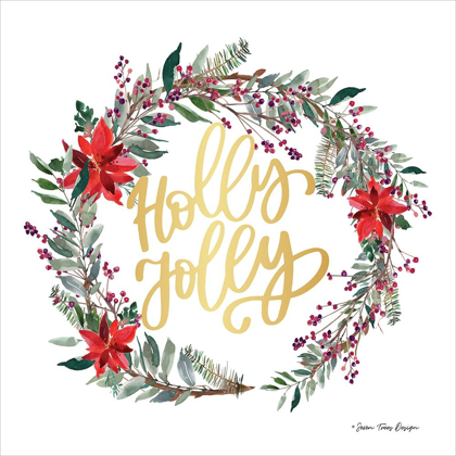 Picture of HOLLY JOLLY POINSETTIA WREATH