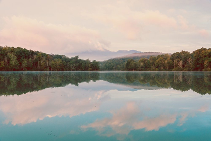 Picture of TURQUOISE LAKE SUMMER MOUNTAIN SUNRISE PASTEL SKY