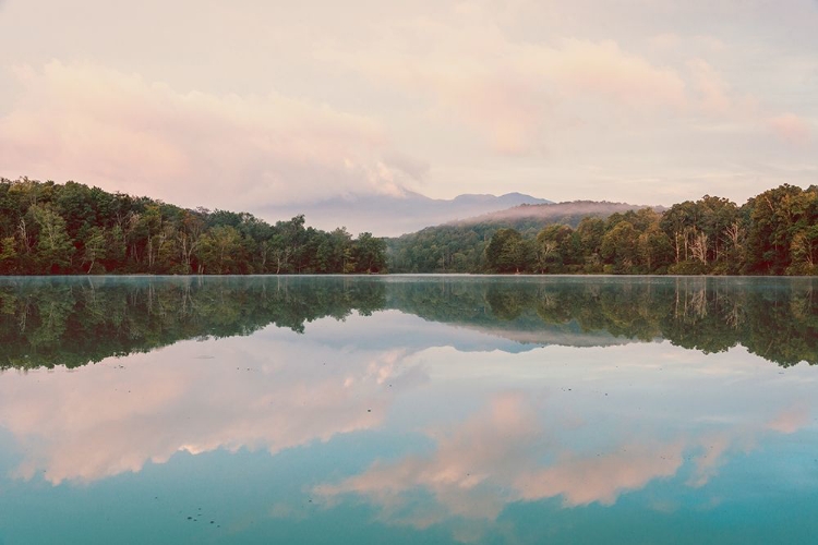 Picture of TURQUOISE LAKE SUMMER MOUNTAIN SUNRISE PASTEL SKY