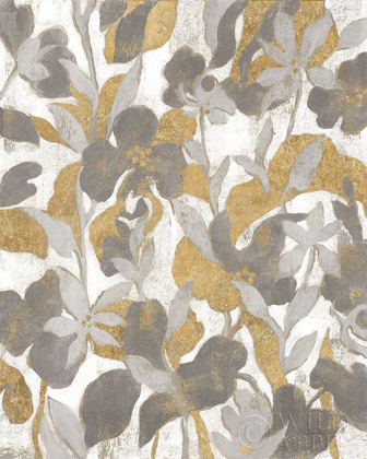 Picture of PAINTED TROPICAL SCREEN II GRAY GOLD