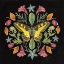 Picture of BUTTERFLY MANDALA III BLACK
