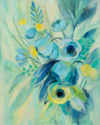 Picture of ELEGANT BLUE FLORAL II