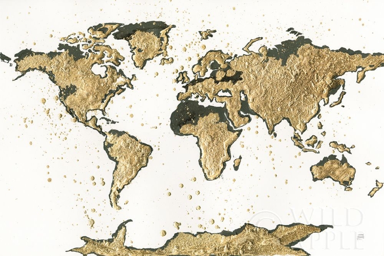 Picture of WORLD MAP GOLD LEAF