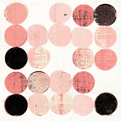 Picture of DOTS II SQUARE I PINK BLACK