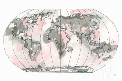 Picture of WORLD MAP BLUSH V2