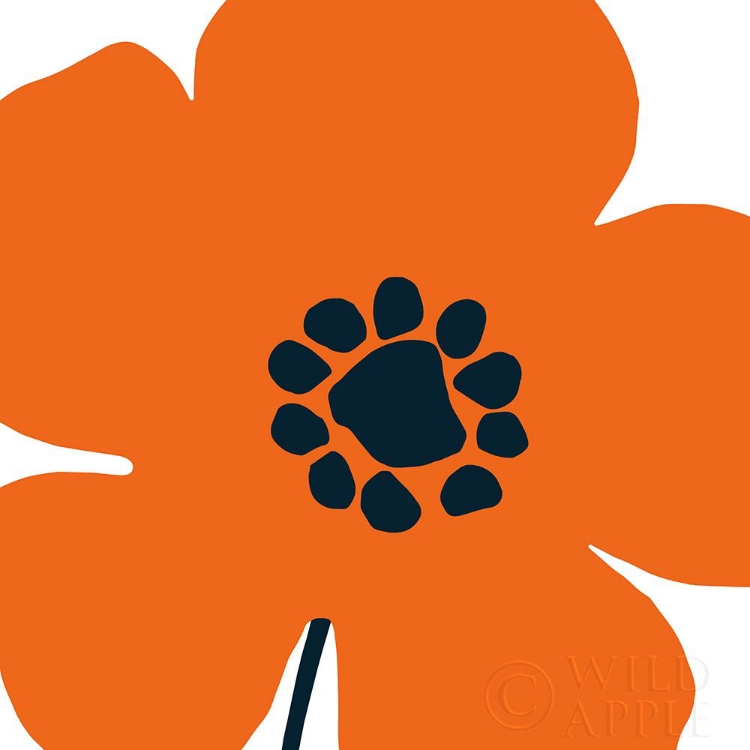 Picture of POP ART FLORAL I ORANGE