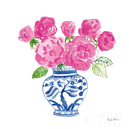 Picture of CHINOISERIE ROSES ON WHITE I