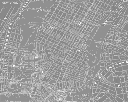 Picture of CUSTOM GREY MAP OF NEW YORK