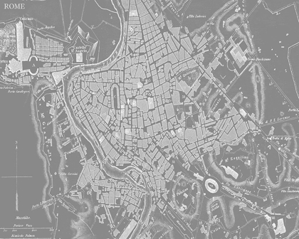 Picture of CUSTOM GREY MAP OF ROME
