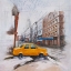 Picture of TAXI IN THE STREET SKETCH
