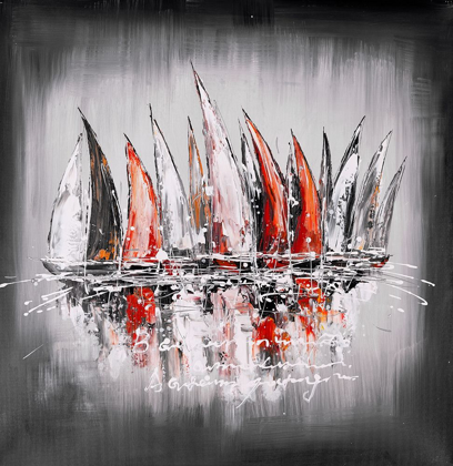 Picture of SAILBOATS WITH PAINT SPLASH