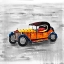 Picture of YELLOW VINTAGE CAR TOY