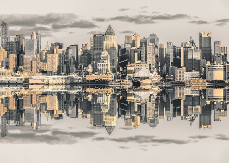 Picture of PANORAMIC VIEW OF LOWER MANHATTAN SKYLINE-NEW YORK
