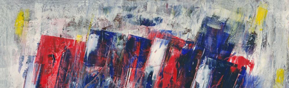 Picture of RED, BLUE, YELLOW AND GREY ABSTRACT