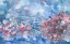 Picture of ABSTRACT LILAC WATERLILIES IN THE BLUE WATER I