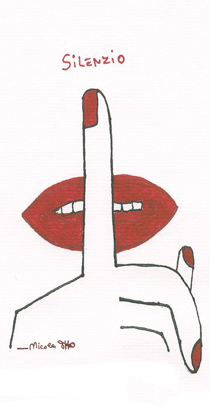Picture of SILENZIO SILENCE - FINGER ON RED MOUTH