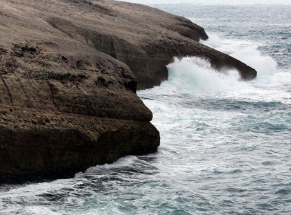 Picture of WAVES CRASHING ON SMOOTH ROCKS