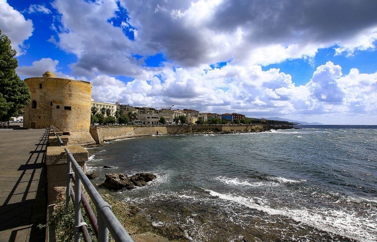 Picture of CLOUDY MORNING ON THE ANCIENT WALLS OF ALGHERO TOWN