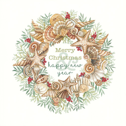 Picture of COASTAL WREATH MERRY CHRISTMAS