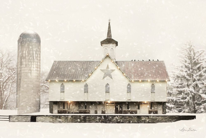 Picture of CHRISTMAS STAR BARN WITH LIGHTS