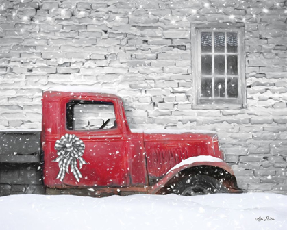 Picture of CHRISTMAS TRUCK WITH PLAID BOW