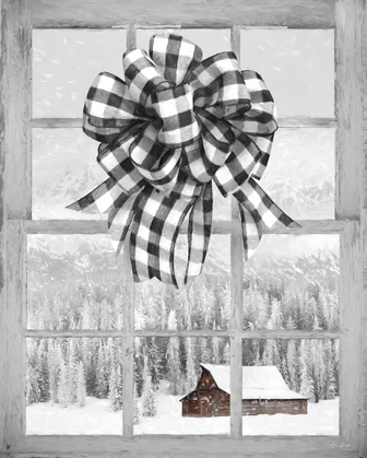 Picture of CHRISTMAS BARN WITH BOW